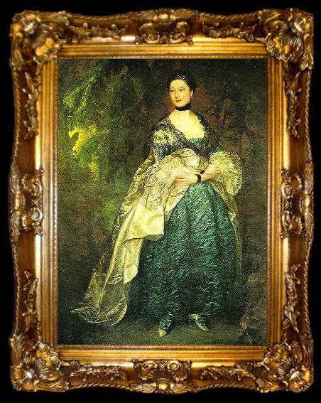 framed  Thomas Gainsborough lady getrude alston, ta009-2
